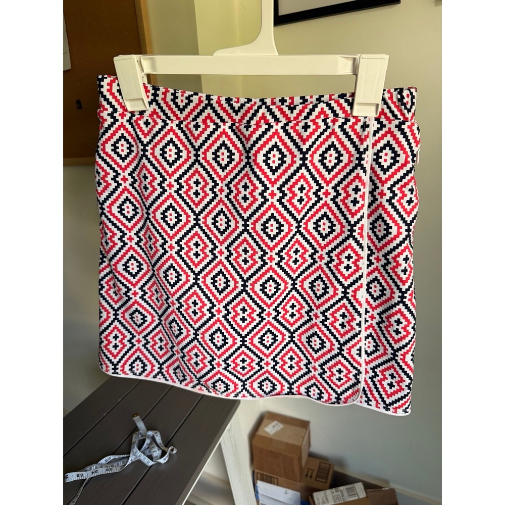 J McLaughlin Palisades Wrap Skort Skirt Size small Catalina Cloth Pockets Aztec‎